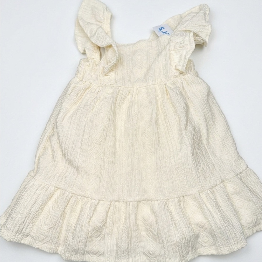 NWT Carter’s Cream Ruffled Sleeveless Dress